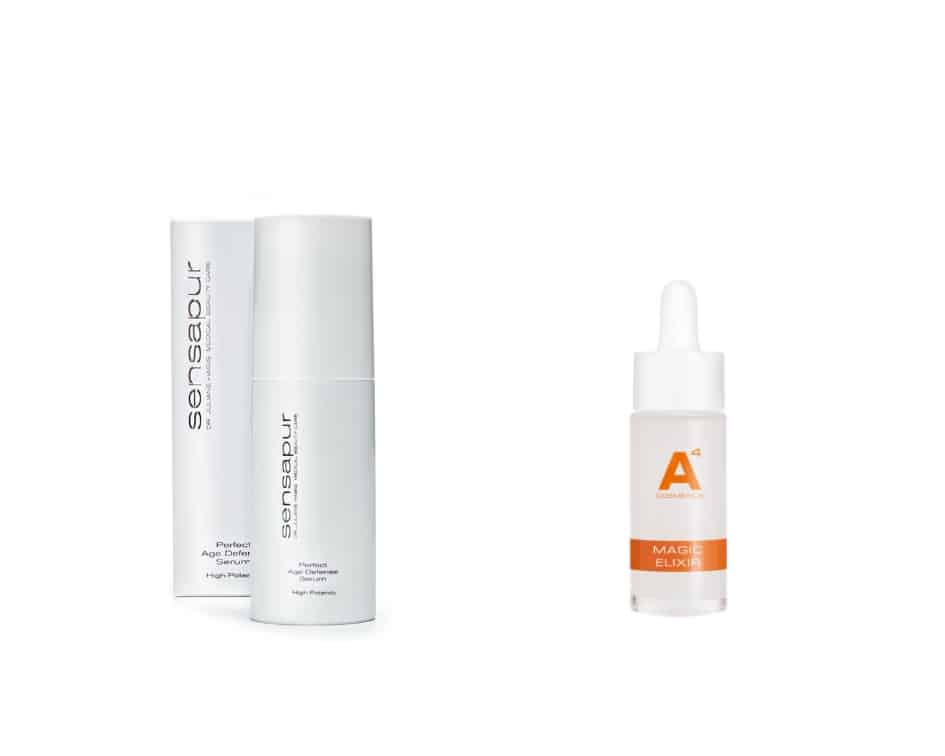 Die besten Seren gegen trockene Haut: Sensapur Age Defense Serum und Magic Elixir von A4 Cosmetics